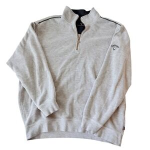 Callaway Golf Sport Quarter Zip‎ Pullover Sweatshirt Mens Large Gray